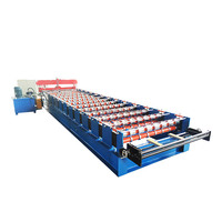 Machine de formage à froid de panneaux de toiture et de mur en tôle d'aluminium à grande vitesse 1200 mm avec moteur et pompe