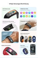 Bracelet intelligent OEM pour tracker sportif multifonctionnel avec comptage des pas très précis et mesure du rythme cardiaque
