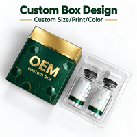 Boîte en carton personnalisée OEM écologique avec insert thermoformé pour emballage de flacons cosmétiques haut de gamme, ajustement sécurisé, moulage sur mesure pour sérum de soin de la peau