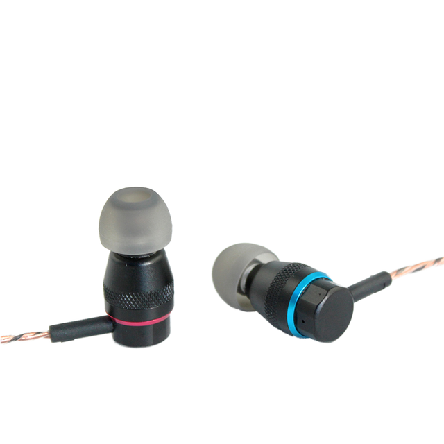 OEM Aluminum 3.5mm In-Ear Wired Earphones New Design Dual Driver Sport Audiophile Earbuds Noise Cancelling Function Mic Phone/DJ
