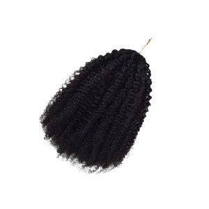 Parrucca <span class=keywords><strong>Afro</strong></span> Ricci a Crochet con Estensioni Pre-Incollate, Doppia Tessitura a Macchina, Capelli Umani Vietnamiti Ricci alla Francese Permanenti - Product Image 2