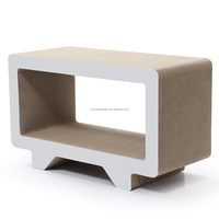 Griffoir pour chat respirant, meuble confortable pour le jeu et le repos des félins, griffoir pour chat réversible double face en carton ondulé