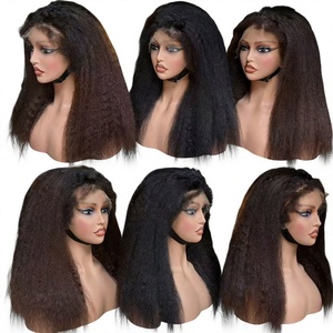 Promoción 146$ Letsfly Hair Pelucas Frontales de Encaje HD 13x4 de 20 Pulgadas, Lisas y Rizadas, 250 Gramos, Pelucas de Cabello Humano al por Mayor 1BT4 - Product Image 1