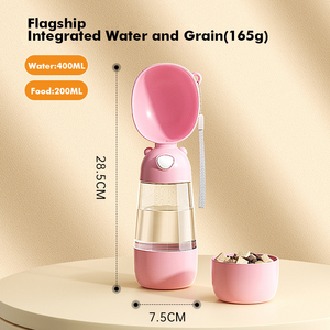 Distributeur d'eau pour <span class=keywords><strong>chien</strong></span> d'extérieur avec conteneur alimentaire, anti-fuite, 400 ml d'eau et 200 ml d'aliments pour petits et grands chiens, facile <span class=keywords><strong>à</strong></span> utiliser - Product Image 6