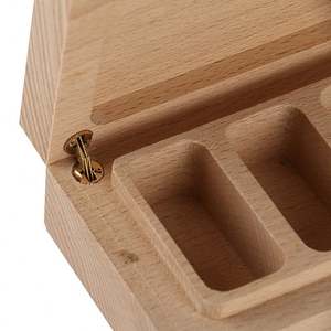 Regalo Promocional Personalizado con Logotipo, Organizador de Pastillas Semanal de 7 Compartimentos, Estuche de Almacenamiento de Medicamentos de Madera con Tapa Abatible - Product Image 4