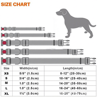 Collier pour animaux de compagnie en nylon réfléchissant lumineux pour chiens et chats - Bestseller tendance, uni, toutes saisons, multi-tailles