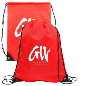 Bolsa Deportiva de Gimnasio, Bolsa de Deporte con Cordón, 60 cm, Unisex, para Balón, Escuela, Negra, de Nailon, Económica, Personalizable con Logotipo Propio, para Mochila - Product Image 1