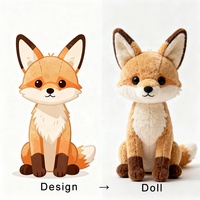 Peluche de renard Fennec personnalisée en peluche populaire avec d'énormes oreilles et queue mignonne en coton et coton PP de petite taille
