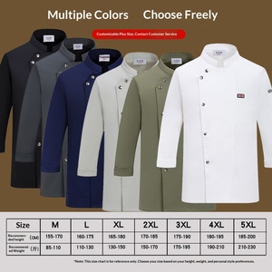 Uniforme <span class=keywords><strong>de</strong></span> chef d'hôtel cinq étoiles, manches trois-quarts, uniforme <span class=keywords><strong>de</strong></span> pâtissier, vêtements <span class=keywords><strong>de</strong></span> <span class=keywords><strong>travail</strong></span> pour boulangerie, vêtements <span class=keywords><strong>de</strong></span> <span class=keywords><strong>travail</strong></span> pour la pâtisserie, automne-hiver, polyester - Product Image 4