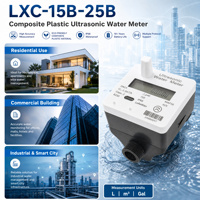 Compteur d'eau à ultrasons basse consommation DN15 DN20 DN25 IoT intelligent LoRaWAN M-Bus RS485 Modbus NB-IoT IP68 Lecture à distance
