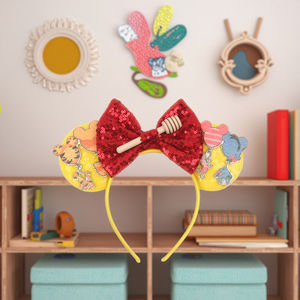 Diadema de Plástico con Lentejuelas y Moño de <span class=keywords><strong>Minnie</strong></span> Mouse, Accesorio para el Cabello para Disfraces de Fiesta para Niños y Adultos, Superventas - Product Image 3