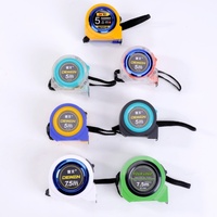 Ruban à mesurer rétractable DEWEN de 5 mètres avec coque transparente, impression de logo personnalisée sur la lame, ruban à mesurer en acier avec bouton d'arrêt