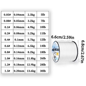 Línea de Pesca de Hielo de 500M de Fábrica OEM, Resistente al Desgaste, Anti-Mordida, Multifilamento, Trenzada de PE, Flotante, para Pesca en Lago - Product Image 6