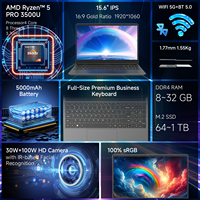 Laptop Baru 15.6-Inci AMD Ryzen 5 2.1GHz Quad-Core 1TB SSD Windows 11 Layar IPS Full HD Keyboard Inggris Seri Bisnis Radeon