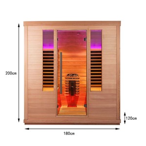 SS-400V ซาวน่าอินฟาเรดซีดาร์สีแดงหรูหราสำหรับห้องซาวน่าอินฟาเรดแบบเต็มสเปกตรัม220V ไอน้ำแบบเฮมล็อคแบบแห้งสำหรับอพาร์ทเม้นท์/ห้องนอนอินฟราเรดสุขภาพต่ำ - Product Image 4