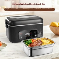 Boîte à lunch électrique portable 100W, chauffe-aliments pour bébé en acier inoxydable, alimentation USB, sans eau, conteneur de repas de bureau, OEM
