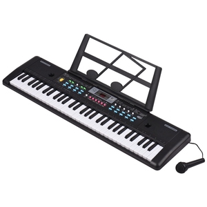 Órgano Electrónico USB de 61 Teclas, Piano Eléctrico para Niños con Micrófono, Pantalla LED Digital Negra, Teclado Electrónico - Product Image 1