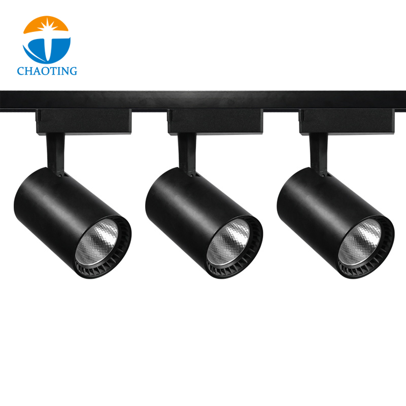 Lámpara de enfoque al por menor, accesorios de iluminación montados en superficie, carril de luz de pista lineal, COB, LED, 12W, 20W, 30W, 40W