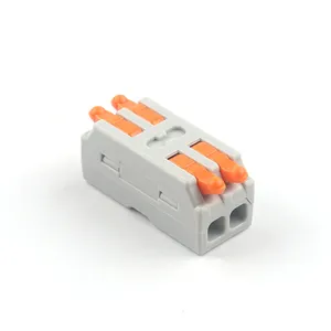 Miniconectores de Cable rápido de 2 pines, Conector de cableado compacto Universal, bloque de terminales de empuje