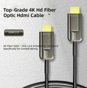Câble <span class=keywords><strong>HDMI</strong></span> 2.<span class=keywords><strong>0</strong></span> à fibre optique de 5 m, cordon vidéo HD 4K 3D pour PC, décodeur, téléviseur, moniteur, usage professionnel - Product Image 2