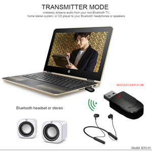 KN330 Mini Adaptador USB <span class=keywords><strong>Bluetooth</strong></span> <span class=keywords><strong>5.0</strong></span>, Transmisor y Receptor de Audio <span class=keywords><strong>Bluetooth</strong></span> 2 en 1 para Auto, TV, Altavoces y Computadora - Product Image 3