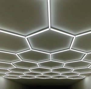 2025 nouveau <span class=keywords><strong>Design</strong></span> haute qualité 6000K hexagone <span class=keywords><strong>Garage</strong></span> lumière LED en gros Led hexagonal voiture détaillant la lumière pour les lumières de travail - Product Image 6