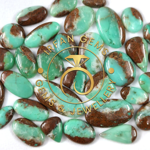Chrysoprase de qualité supérieure, 100% naturel, cabochon, pierre précieuse en vrac pour la création de bijoux, lot en gros de cristaux de chrysoprase - Product Image 2