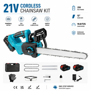 12 in Cordless Brushless Chainsaw Powered Compact HandHeld Chain Saw <b>Tree</b> Trimming Wood Cutting Garden 20V Lithium - Product Image 5