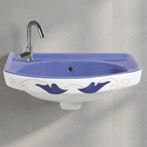 Full Ceramic Rectangular Wall Hung Wash Basin Hospital Bathroom Hand Wash Sink for Commercial Projects Wholesale - Product Image 4
