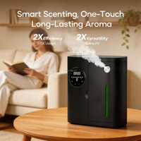 Diffuseur d'huiles essentielles électrique intelligent sans eau, contrôlé par application, mural, en plastique, pour hôtel et usage domestique