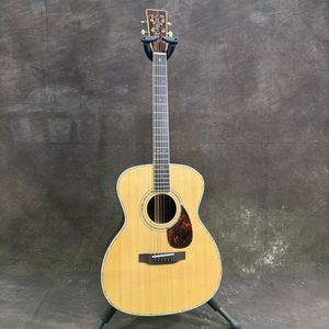 Yüksek Kaliteli <span class=keywords><strong>40</strong></span> İnç MT OM42 El Yapımı Tamamen Masif Akustik Gitar, Performanslar İçin Uygun Masif Ladin ve Gül Ağacı ile - Product Image 2