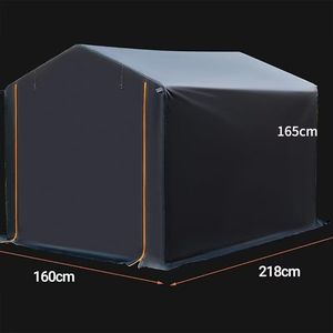 <span class=keywords><strong>Abri</strong></span> de rangement portable en <span class=keywords><strong>métal</strong></span> pour <span class=keywords><strong>extérieur</strong></span> 6 x 6 pieds avec porte à fermeture éclair enroulable pour vélo, <span class=keywords><strong>moto</strong></span>, respectueux de l'environnement - Product Image 4