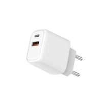 Chargeur mural USB C 25W PD+QC3.0, charge rapide, double port PD TYPE C, adaptateur secteur, bloc de charge rapide pour iPhone Samsung