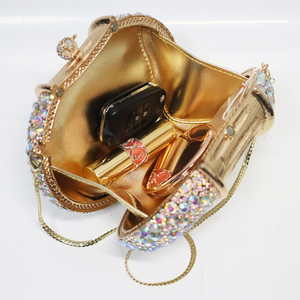 Abito di vendita caldo a forma di occhio di gatto con strass da sera ciottoli borsa per cena evento di lusso abito di cristallo di diamante pochette da festa 2025 - Product Image 2