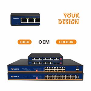 Howevis Gigabit <span class=keywords><strong>PoE</strong></span> chuyển đổi 10/100/1000Mbps <span class=keywords><strong>16</strong></span> cổng sợi Ethernet chuyển đổi dữ liệu Thiết bị xử lý - Product Image 3