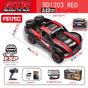 HB đồ chơi rd1201 quy mô <span class=keywords><strong>1</strong></span>:12 2.4GHz từ xa off road 4WD <span class=keywords><strong>RC</strong></span> Rally xe tải RTR với đèn LED <span class=keywords><strong>30</strong></span> km/h tốc độ cho cuộc phiêu lưu và đua xe - Product Image 6