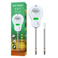 Nouveauté : Testeur de sol 6-en-1 pour serre, mesure du pH, de l'humidité et de la luminosité, testeur de fertilité du sol pour verger, pelouse et jardin