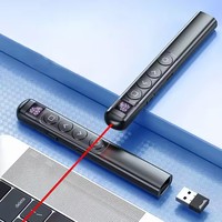 Présentateur laser sans fil 2,4 G, télécommande USB, souris, stylo de retournement de page sans fil RF, pointeur laser rouge, stylo PPT