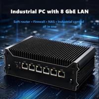 HelorPC 迷你无风扇电脑 Intel 3865U 处理器 8 I211AT 千兆网卡 32GB DDR4 2 USB 3.0 1 VGA 防火墙路由器 边缘计算