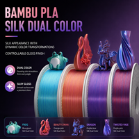 Filament PLA Soie Bicolore pour Imprimante 3D Industrielle – Haute Brillance, Fini Naturel Lisse, Dégradé Esthétique pour Pièces et Articles Décoratifs
