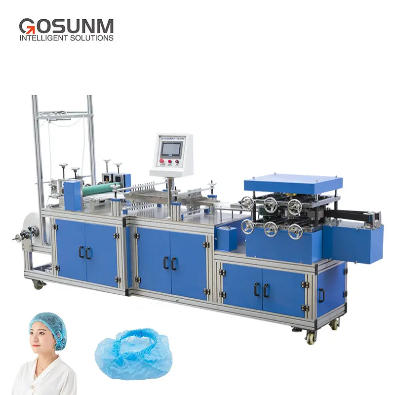 GOSUNM, машина для изготовления нетканых головных уборов, машинка для изготовления докторских нетканых колпачков, одноразовая машина для изготовления колпачков
