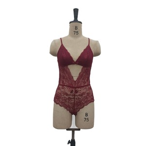 Lingerie Tentatrice à Découpes en Forme de Cœur - Robe de Nuit en Dentelle Florale Noire et en Résille Teddy String Ensemble Tue-<span class=keywords><strong>Vierge</strong></span> - Product Image 5