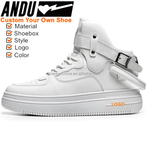Zapatillas de deporte con logotipo de diseñador personalizado, fabricantes de zapatillas de Skate de moda de alta calidad, zapatos de suela gruesa, zapatos de cuero de gamuza, zapatillas de deporte con aumento alto - Product Image 2