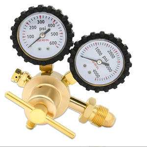 Régulateur d'azote haute pression de style américain 0-600 PSI Entrée CGA580 Vanne de réduction de pression en laiton pour usage industriel - Product Image 1