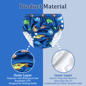 Pantalon de natation réglable, <span class=keywords><strong>couche</strong></span> de natation réutilisable et imperméable pour bébés et tout-petits - Product Image 2