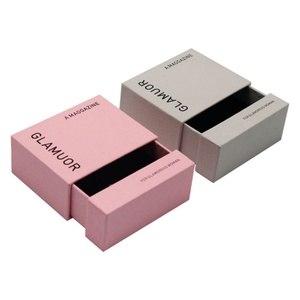 Biodegradable Custom Printed Jewelry Box Packaging Drawer Box for Luxury Gift Earrings <b>Rings</b> Valentine's Day Gift <b>Boxes</b> - Product Image 3