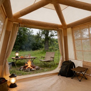 경량 고급 사막 글램핑 텐트, 옥스포드 캔버스 외부 텐트, 고급 중동 캠핑 휴가를 위한 방풍 넓은 공간 텐트 - Product Image 3