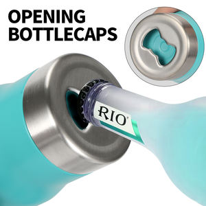 Özelleştirilmiş 14oz paslanmaz çelik su şişesi ve bira soğutucu olabilir çift kapak ürün tipi soğutucular ve soğutucular - Product Image 3