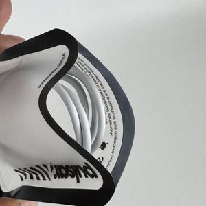 Custom logo Printed USB Cable Charger Foil with Window Classic Design Three Side Seal Ziplock <strong>Bags</strong> - Product Image 6