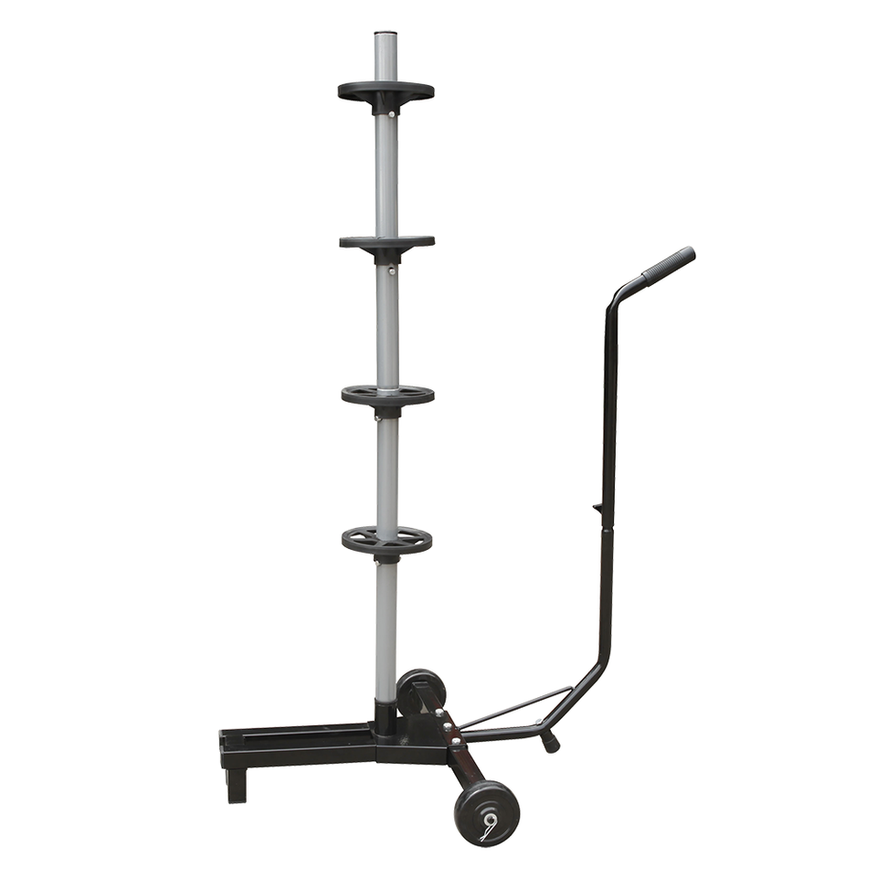 Metal Tyre Trolley Tire Display Stand Tyre Storage Rack with Wheels and ...